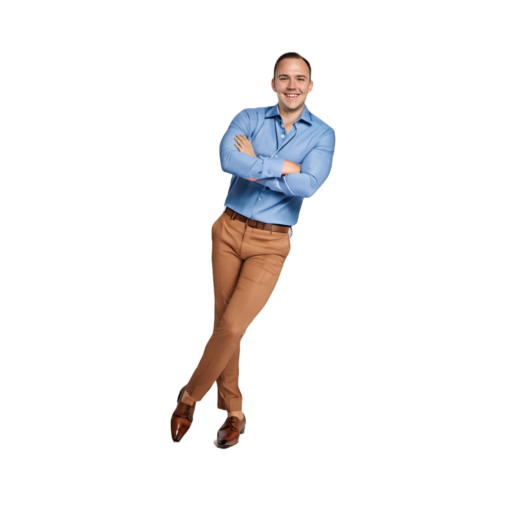 Guillaume in a leaning pose